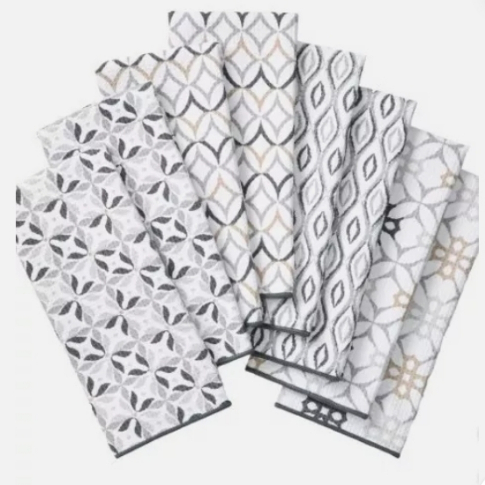 New set of 8 microfiber kitchen towels - Picture 2 of 5